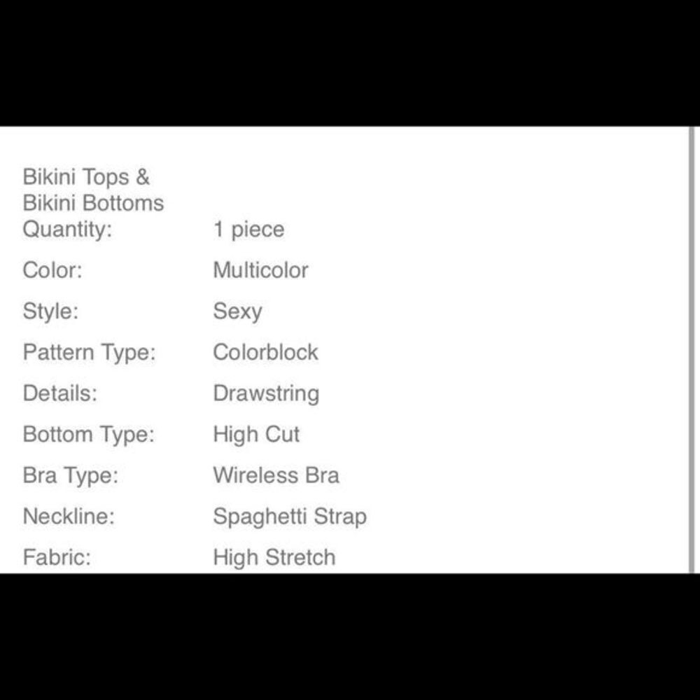 Colorblock Drawstring Highcut Bikini Swimsuit-Nwot - image 6